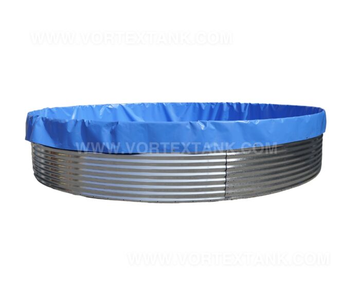 6*1.2m ​galvanized sheet folding frame tank for fish breeding