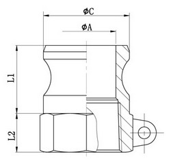 A-type Camlock Coupling Drawing