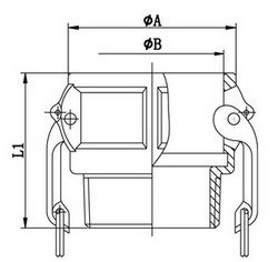 A-type Camlock Coupling Drawing