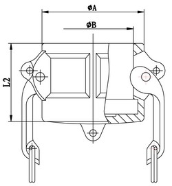 A-type Camlock Coupling Drawing