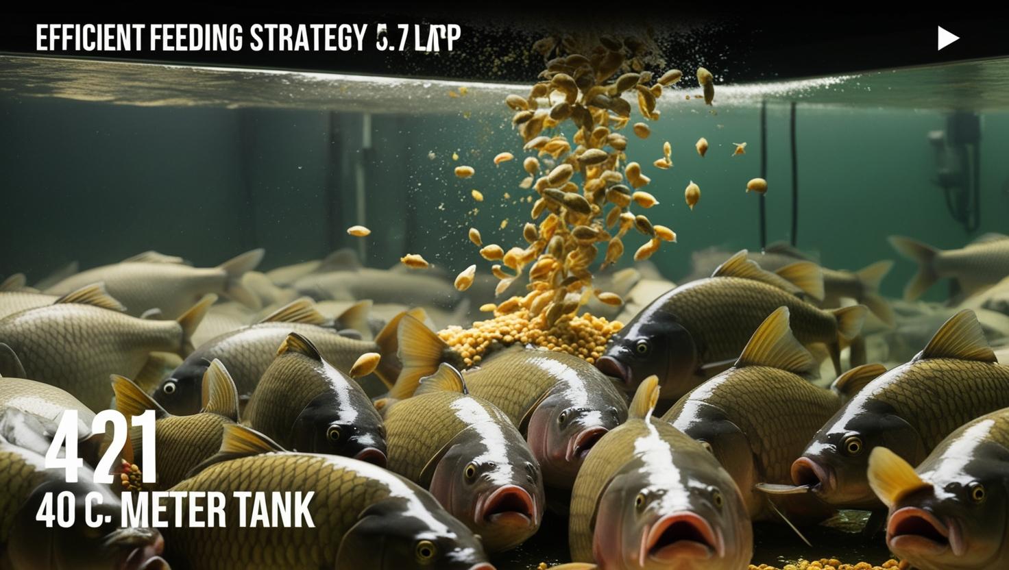 efficient feeding strategies for 3000 carp per 40m³ tank