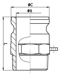 A-type Camlock Coupling Drawing